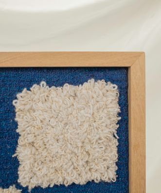 Wandkleed tufting tuft rugmaker loop framed recycled wool acrylic new 