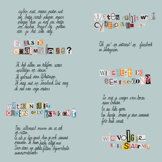 Cyberpesten bullying collage akv sint joost art grafisch ontwerp