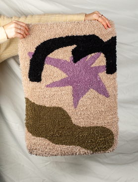 Symmetric Leaf wol wool tuft werk cut pile tapijt